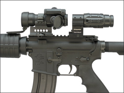 Aimpoint 3x Magnifier with CompML on the ARMS#22M68 QD Ring